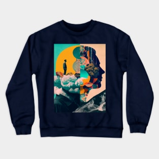 Collage Face Colors Crewneck Sweatshirt